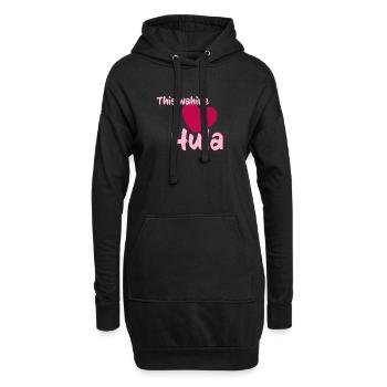 Wahine loves Hula - Hoodie-Kleid - Schwarz - Vorne