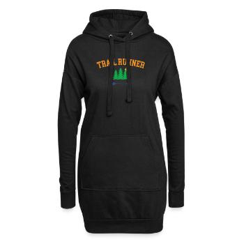Coureur de sentier - Sweat-shirt à capuche long Femme - noir - Devant