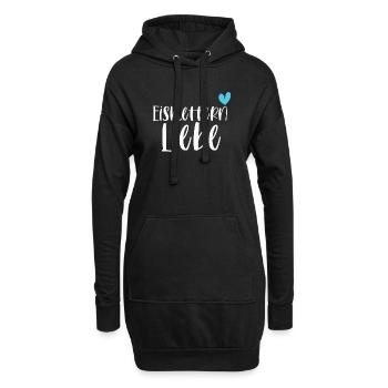 Klettern Eisklettern Liebe Eispickel Geschenk - Hoodie-Kleid - Schwarz - Vorne