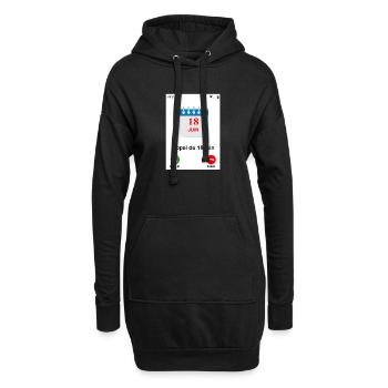 Appel du 18 juin - Sweat-shirt à capuche long Femme - noir - Devant