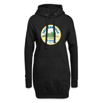 Jacksonville Skyline Crest - Hoodie-Kleid - Schwarz - Vorne