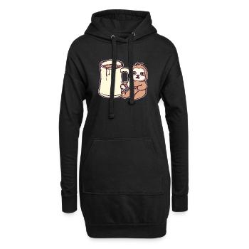 Lazy Slow Vegetarian Mammal Sloth Animal - Sweat-shirt à capuche long Femme - noir - Devant