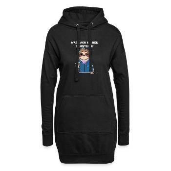 Chillen Tier Statement Faultier Zoo Dschungel - Hoodie-Kleid - Schwarz - Vorne
