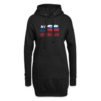 Wir sind Slowenien - Hoodie-Kleid - Schwarz - Vorne