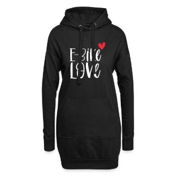 E-Bike Bike Vintage E Bike Batterie Cadeau - Sweat-shirt à capuche long Femme - noir - Devant