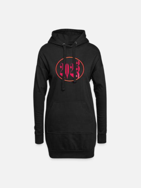 2022 2023 - Hoodie-Kleid - Schwarz
