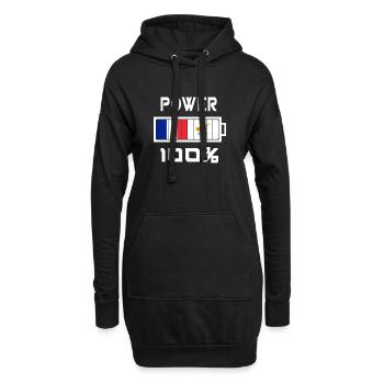 Zypern und Frankreich Power 100% - Hoodie-Kleid - Schwarz - Vorne
