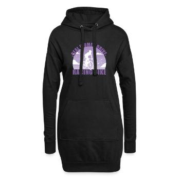 Fahrrad Rennrad Sport Radsport Geschenk - Hoodie-Kleid - Schwarz - Vorne