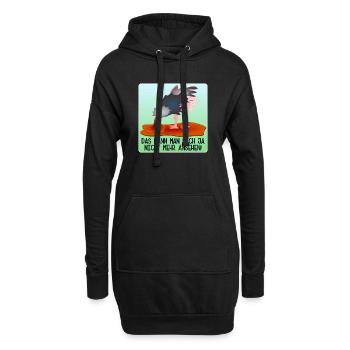 LUSTIGE SPRÜCHE - ABTAUCHEN VOGELSTRAUß - Hoodie-Kleid - Schwarz - Vorne