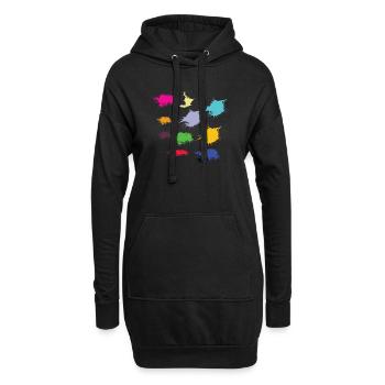 artist - Sweat-shirt à capuche long Femme - noir - Devant