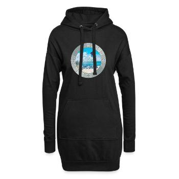 Meer geht immer – Strandlook - Hoodie-Kleid - Schwarz - Vorne