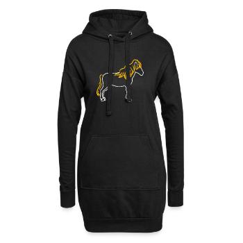 Chevaux Etalon islandais Arabe Chevaux islandais - Sweat-shirt à capuche long Femme - noir - Devant
