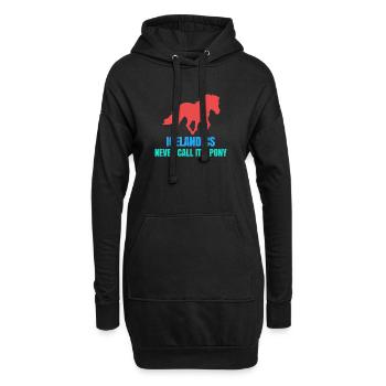 Chevaux islandais Déclaration de poney Amoureux des chevaux islandais - Sweat-shirt à capuche long Femme - noir - Devant
