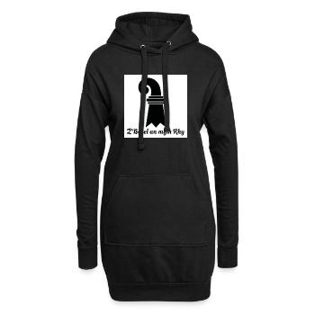 Basel am Rhein - Hoodie-Kleid - Schwarz - Vorne