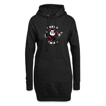 Santa Claus Heavy Metal - Hoodie-Kleid - Schwarz - Vorne