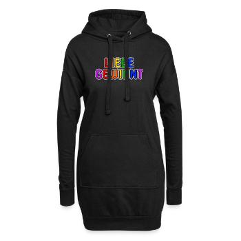 Regenbogen Lgbt Statement Homosexuell Beziehung - Hoodie-Kleid - Schwarz - Vorne