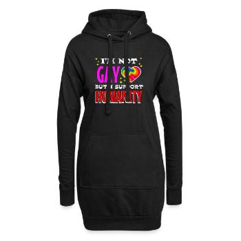 Déclaration de sexualité Gay Lgbt Heart Love - Sweat-shirt à capuche long Femme - noir - Devant