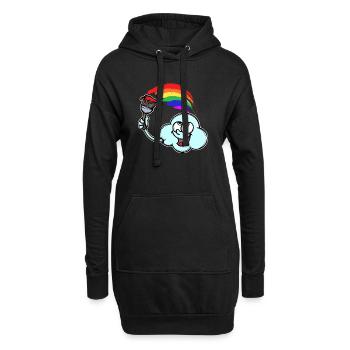 Drôle Lgbt Gay Arc-en-ciel Bisexuel Transgenre - Sweat-shirt à capuche long Femme - noir - Devant