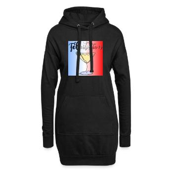 Aperitif - Herzlichen Glückwunsch - France Cocktail - Hoodie-Kleid - Schwarz - Vorne