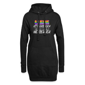 Beziehung Sexualität Lgbt Statement Liebe Homo - Hoodie-Kleid - Schwarz - Vorne