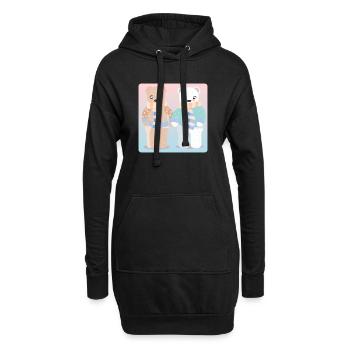 Brown Bear Polar Bear - Animal pairs - Winter pairs - Hoodie Dress - black - Front