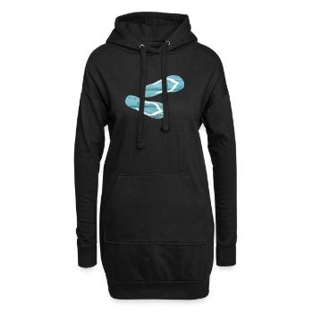 Pantoufles Flip Flops Holiday Wooden Boards cool - Sweat-shirt à capuche long Femme - noir - Devant