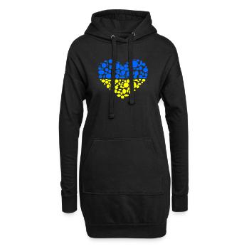 ukraine - Sweat-shirt à capuche long Femme - noir - Devant
