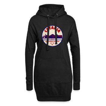 Catania Skyline Vintage Badge - Hoodie-Kleid - Schwarz - Vorne