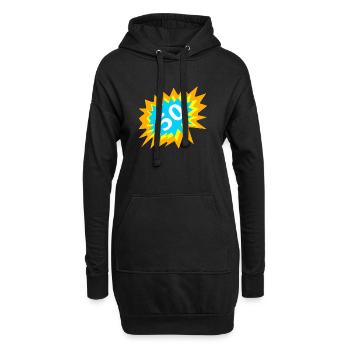 jahre alt, 50 bunt, geburtstagsparty - Hoodie-Kleid - Schwarz - Vorne