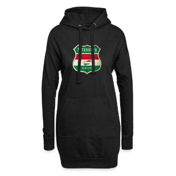 Design du drapeau de Tatabánya (Hongrie) - Sweat-shirt à capuche long Femme - noir - Devant