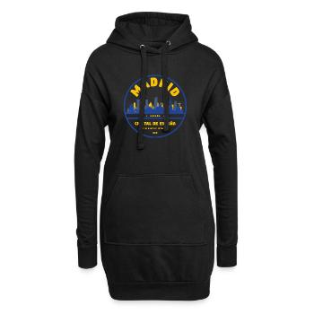Emblème de la Skyline de Madrid – Capitale de l’Espagne - Sweat-shirt à capuche long Femme - noir - Devant