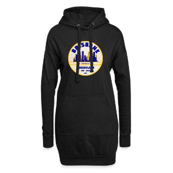Brisbane Australien Skyline - Hoodie-Kleid - Schwarz - Vorne