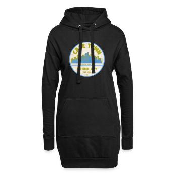 Emblème vintage de la Skyline du Cap - Sweat-shirt à capuche long Femme - noir - Devant