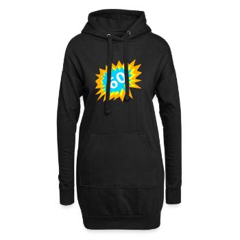 geburtstagsoutfits, 60 bunt - Hoodie-Kleid - Schwarz - Vorne