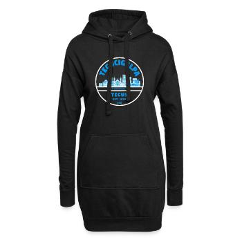 Tegucigalpa Skyline Badge Blau - Hoodie-Kleid - Schwarz - Vorne
