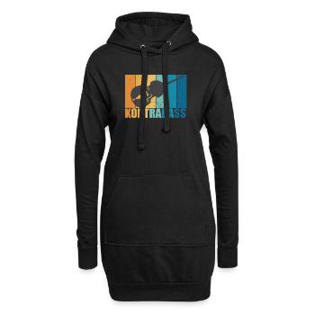 Kontrabass Vintage Instrument Musiker Geschenk - Hoodie-Kleid - Schwarz - Vorne