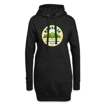 Emblème rétro de la Skyline de Brasília - Sweat-shirt à capuche long Femme - noir - Devant