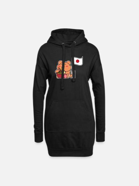 Popkultur Asiatisch Manga Anime Asien Zeichentrick - Hoodie-Kleid - Schwarz