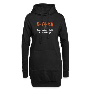 Otaku Anime Manga Statement Japanisch Popkultur - Hoodie-Kleid - Schwarz - Vorne
