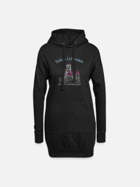 Schloss Lichtenstein, Märchenschloss, Deutschland - Hoodie-Kleid - Schwarz