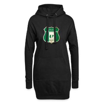 Lagos Nigeria Drapeau de conception d'armoiries - Sweat-shirt à capuche long Femme - noir - Devant