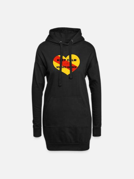 Keep calm and schwätz Badisch - Hoodie-Kleid - Schwarz