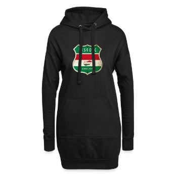 Design du drapeau de la Hongrie de Miskolc - Sweat-shirt à capuche long Femme - noir - Devant