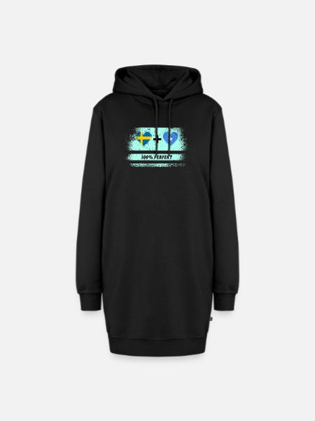 Somalia und Schweden 100% perfekt / Geschenk - Hoodie-Kleid - Schwarz