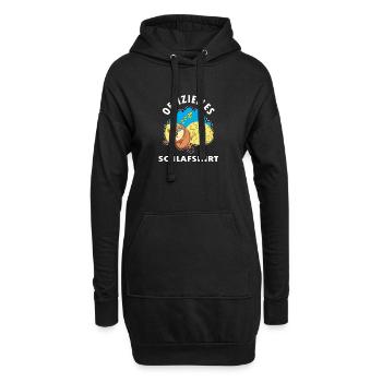Offizielles Schlafshirt Faultier - Hoodie-Kleid - Schwarz - Vorne