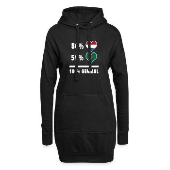 Bangladesh et Pays-Bas 100% Genius Flag - Sweat-shirt à capuche long Femme - noir - Devant