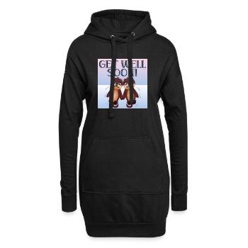 Gute Besserung wünscht - Seeotter - ANIMAL - Hoodie-Kleid - Schwarz - Vorne
