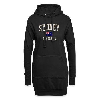Sydney Australie Vintage - Sweat-shirt à capuche long Femme - noir - Devant