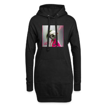 Punk Alien Neon-Jacke – Punkiger Alien 01 - Hoodie-Kleid - Schwarz - Vorne