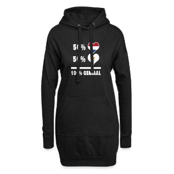 Zypern und die Niederlande 100% Genius Flagge - Hoodie-Kleid - Schwarz - Vorne